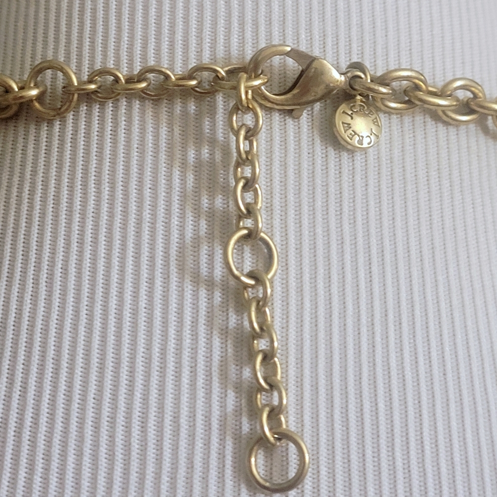 J. Crew Bright Yellow Opalescent and Navy Statement Necklace - Picture 6 of 7